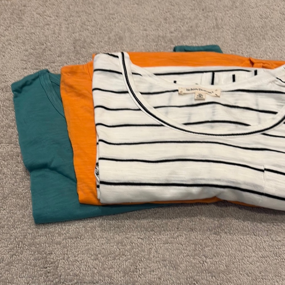 Striped and Solid Shirt Set